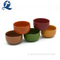 Ciotola di riso di vendita calda di zuppa di ceramica della decorazione di cerimonia nuziale di colore solido